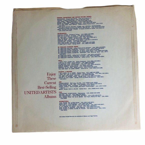 George Jones The Race Is On LP Album UAL 3422 Vinyl Record Cartoon Cover Tested - Picture 8 of 8